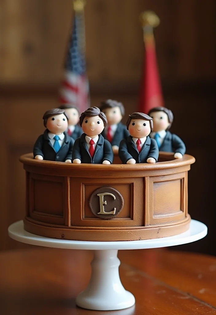 15 Creative Law Cake Ideas for Your Next Legal Celebration (Wait Until You See #8!) - 3. Courtroom Scene Cake