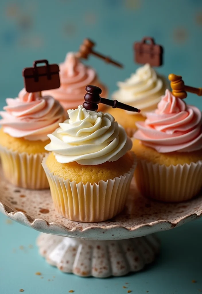 15 Creative Law Cake Ideas for Your Next Legal Celebration (Wait Until You See #8!) - 5. Themed Cupcakes