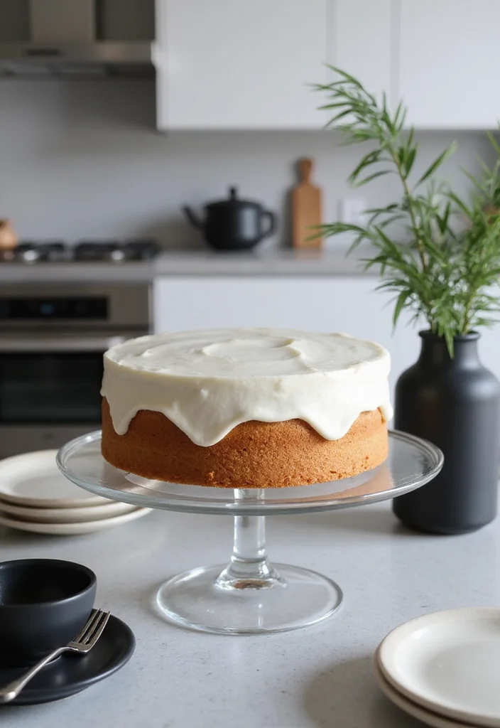 15 Creative Ways to Style Your Lunch Cake for Instagram-Worthy Kitchen Decor! - 10. Chic and Modern