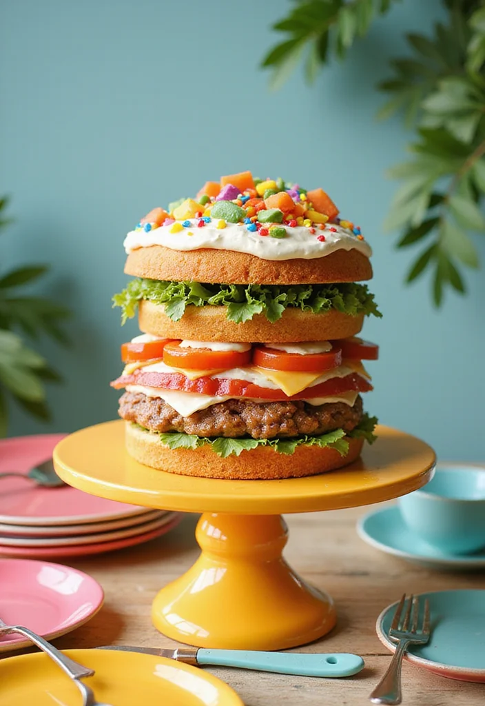 15 Creative Ways to Style Your Lunch Cake for Instagram-Worthy Kitchen Decor! - 3. Colorful Layers