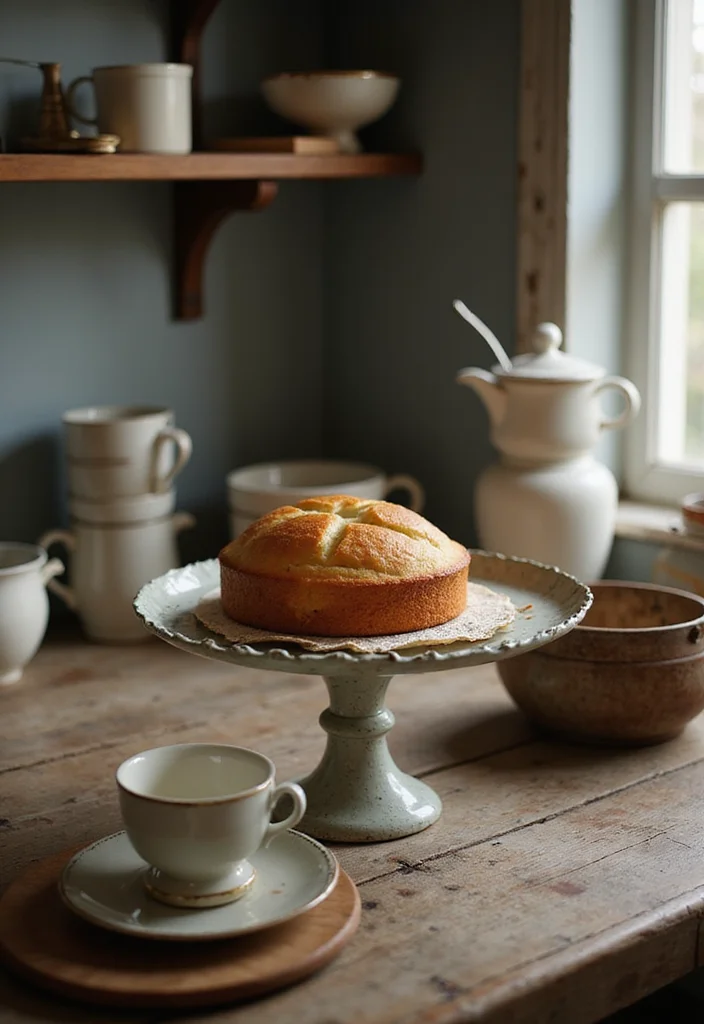 15 Creative Ways to Style Your Lunch Cake for Instagram-Worthy Kitchen Decor! - 6. Vintage Vibes