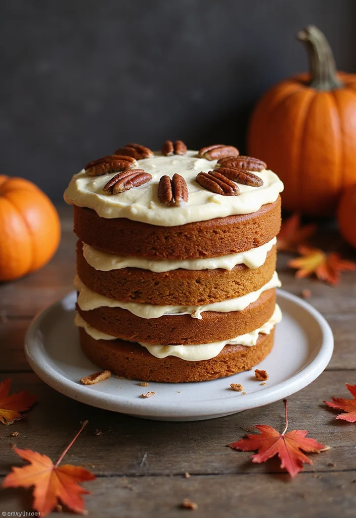15 Hauntingly Delicious Scary Cake Ideas That Will Terrify Your Taste Buds! - 12. Pumpkin Spice Layer Cake