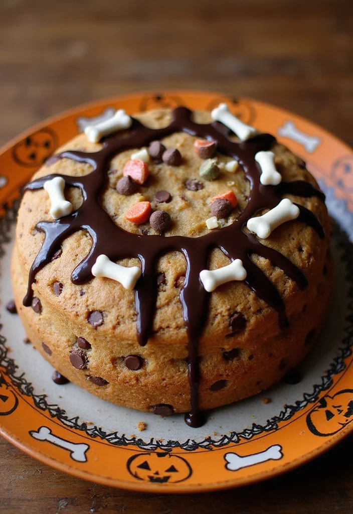 15 Hauntingly Delicious Scary Cake Ideas That Will Terrify Your Taste Buds! - 13. Cursed Chocolate Chip Cookie Cake