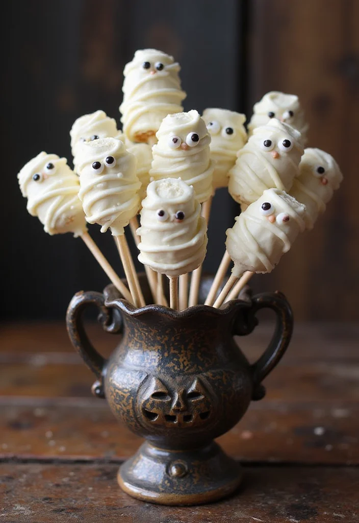 15 Hauntingly Delicious Scary Cake Ideas That Will Terrify Your Taste Buds! - 5. Mummy Cake Pops