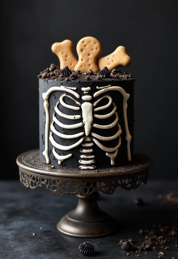 15 Hauntingly Delicious Scary Cake Ideas That Will Terrify Your Taste Buds! - 9. Skeleton Cake