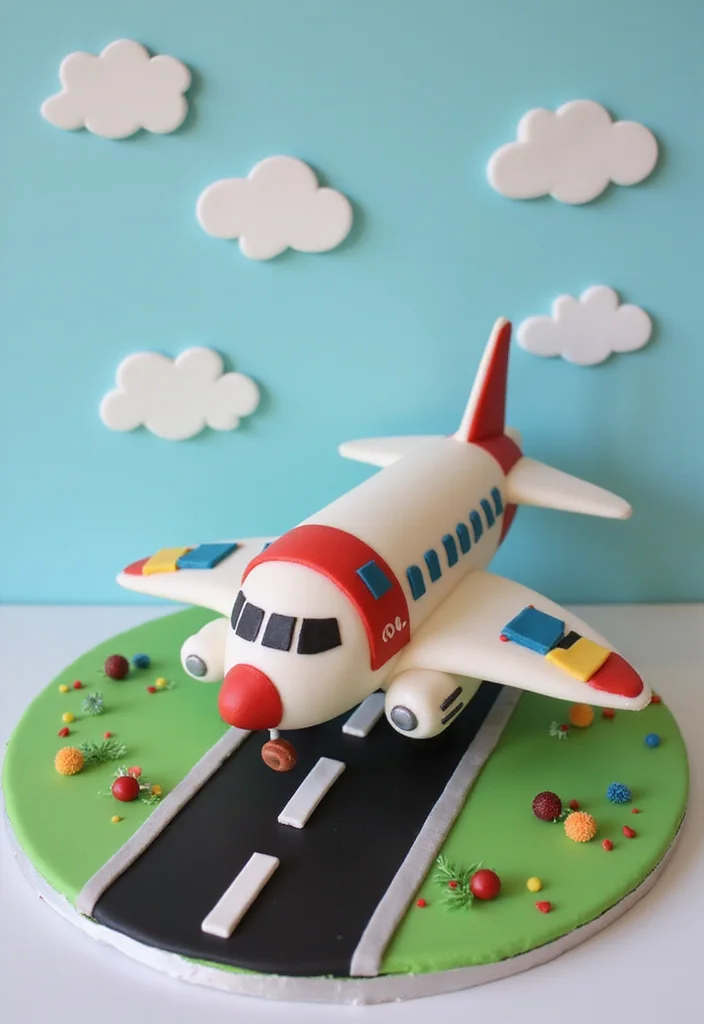 15 Mind-Blowing Aviation Cake Ideas That Will Take Your Parties to New Heights! - 10. Airplane Takeoff Cake