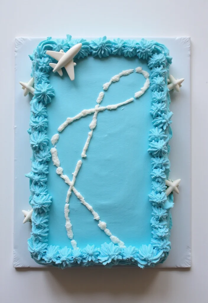 15 Mind-Blowing Aviation Cake Ideas That Will Take Your Parties to New Heights! - 4. Flight Path Cake