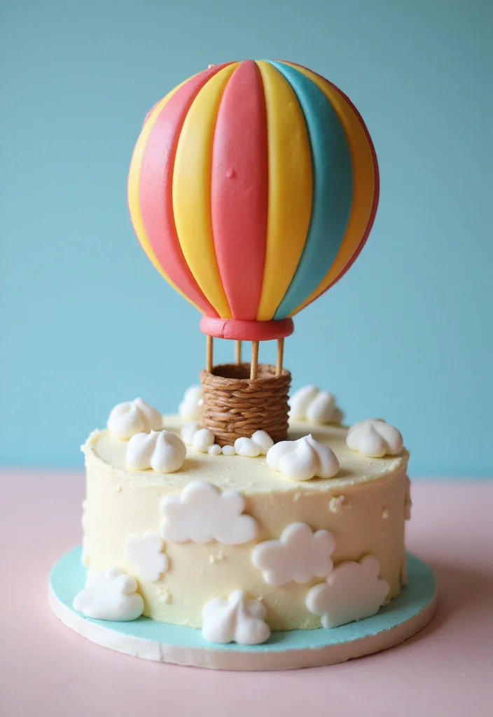15 Mind-Blowing Aviation Cake Ideas That Will Take Your Parties to New Heights! - 7. Hot Air Balloon Cake
