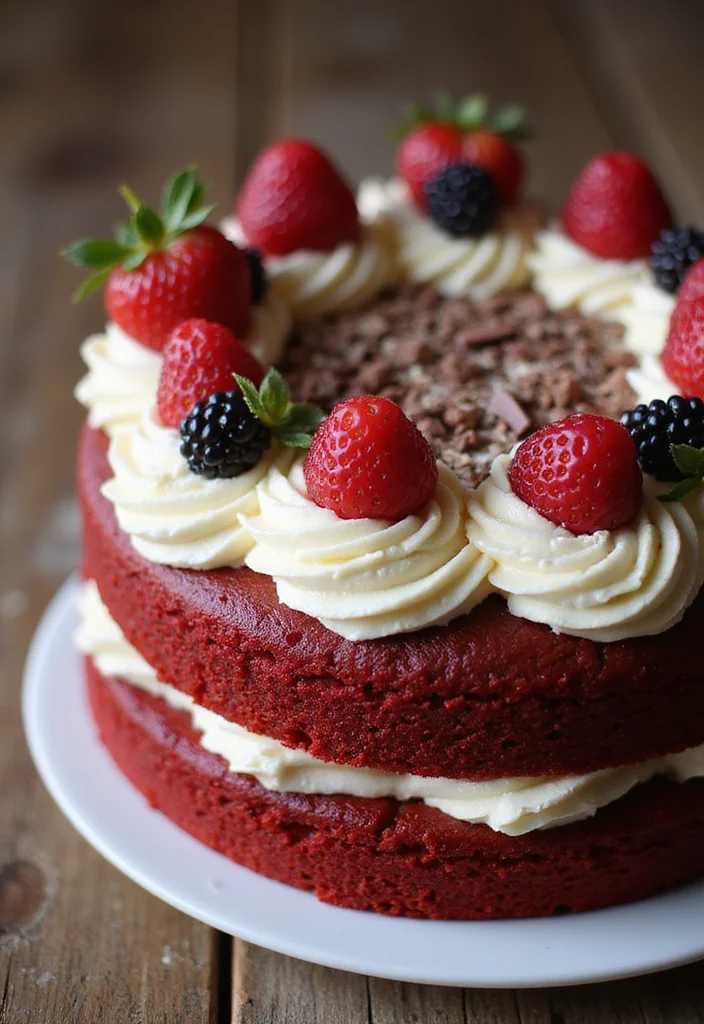 15 Stunning Red Velvet Cake Decorations That Will Steal the Show! - 1. Classic Cream Cheese Frosting Swirls