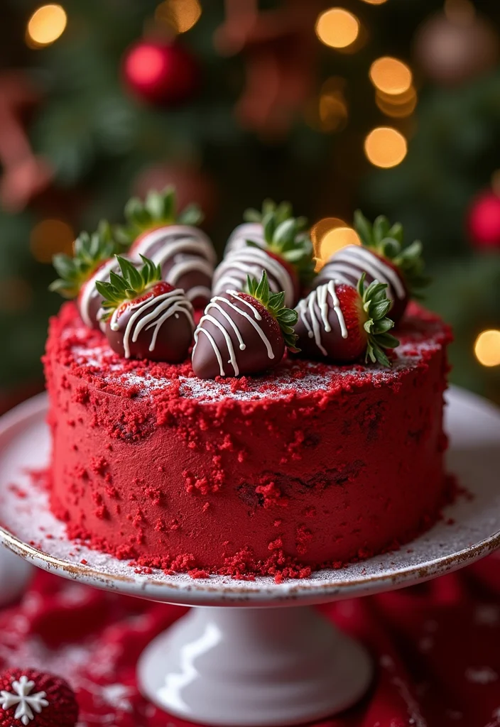 15 Stunning Red Velvet Cake Decorations That Will Steal the Show! - 10. Chocolate-Covered Strawberries