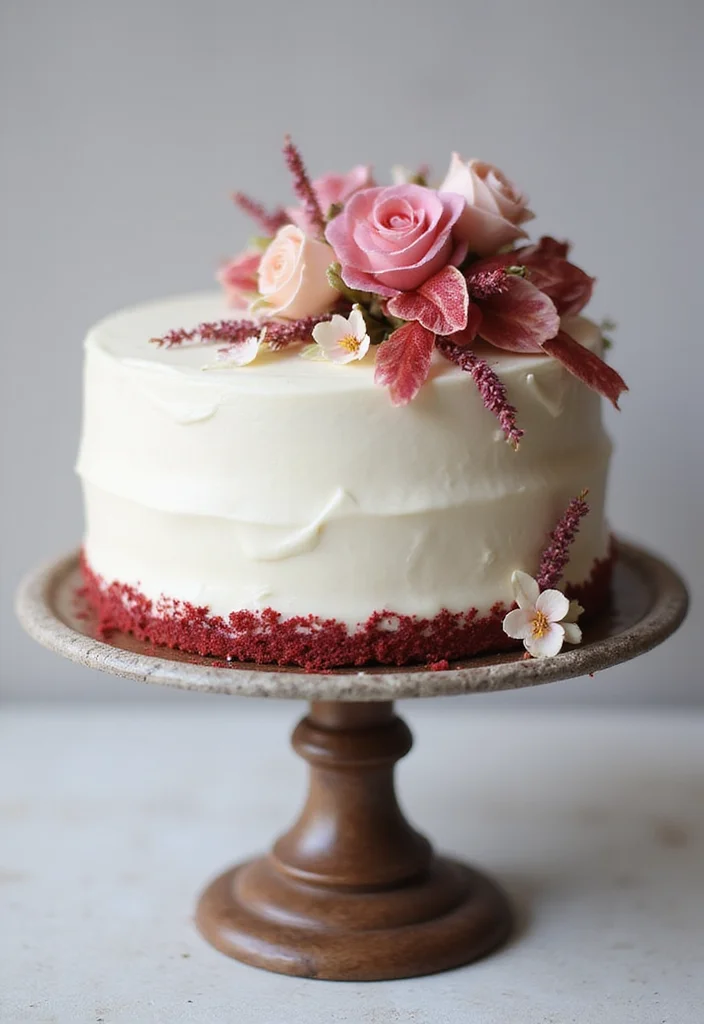 15 Stunning Red Velvet Cake Decorations That Will Steal the Show! - 11. Fondant Accents for a Professional Touch