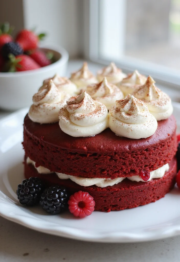 15 Stunning Red Velvet Cake Decorations That Will Steal the Show! - 6. Whipped Cream Clouds