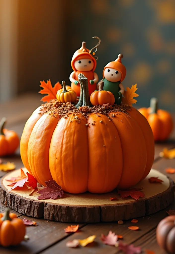 16 Delicious Ninja Cake Recipes That Will Make Your Kid's Party Legendary! - 10. Ninja Pumpkin Cake