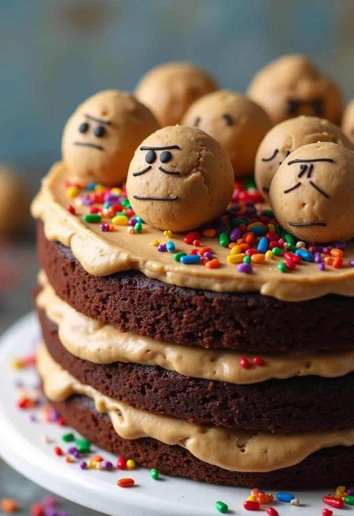 16 Delicious Ninja Cake Recipes That Will Make Your Kid's Party Legendary! - 12. Ninja Cookie Dough Cake