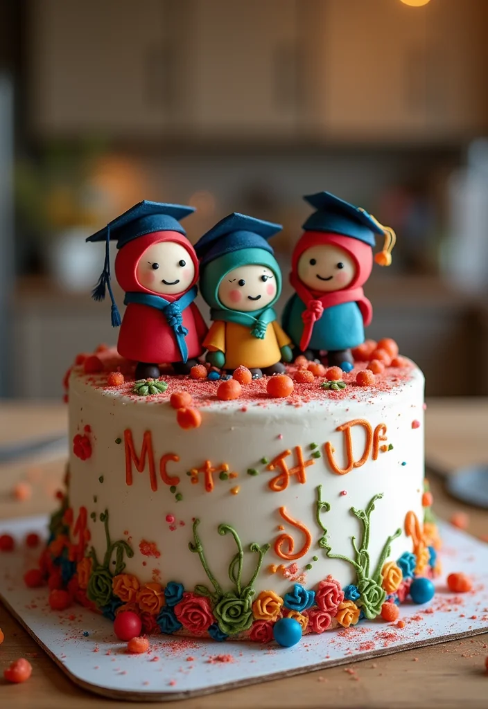 16 Delicious Ninja Cake Recipes That Will Make Your Kid's Party Legendary! - 14. Ninja Graduation Cake