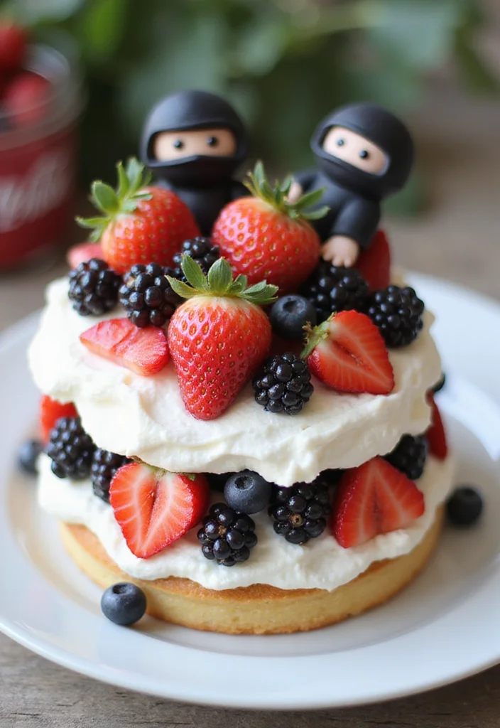 16 Delicious Ninja Cake Recipes That Will Make Your Kid's Party Legendary! - 15. Ninja Berry Bliss Cake