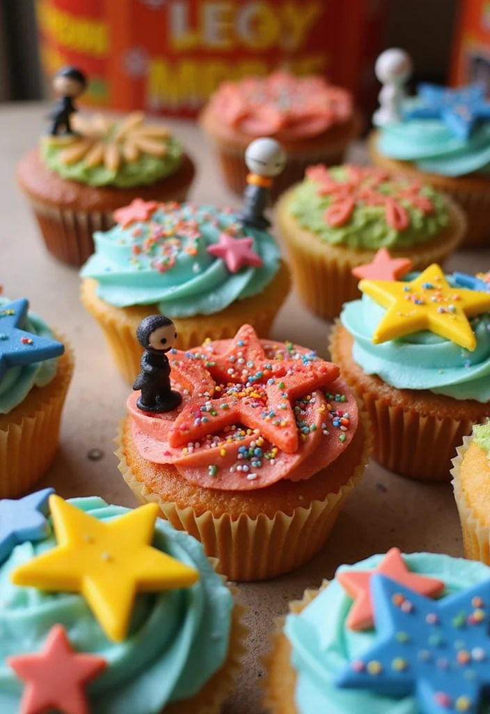 16 Delicious Ninja Cake Recipes That Will Make Your Kid's Party Legendary! - 4. Ninja Star Cupcakes