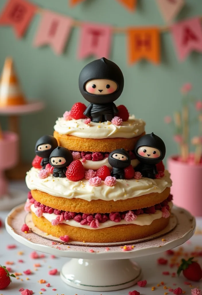 16 Delicious Ninja Cake Recipes That Will Make Your Kid's Party Legendary! - 9. Mini Ninja Layer Cakes