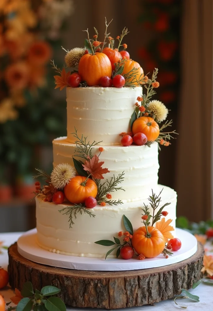 16 Elegant Modern Wedding Cakes That Will Inspire Your Big Day (You’ll Love #3!) - 12. Seasonal Themes