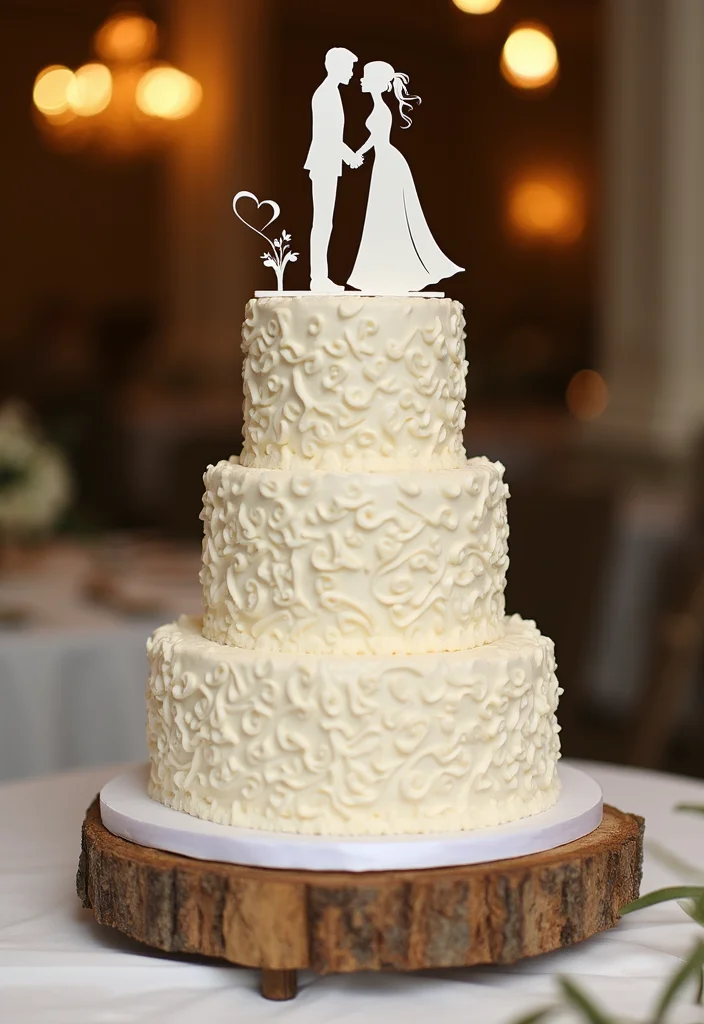 16 Elegant Modern Wedding Cakes That Will Inspire Your Big Day (You’ll Love #3!) - 13. Custom Cake Toppers