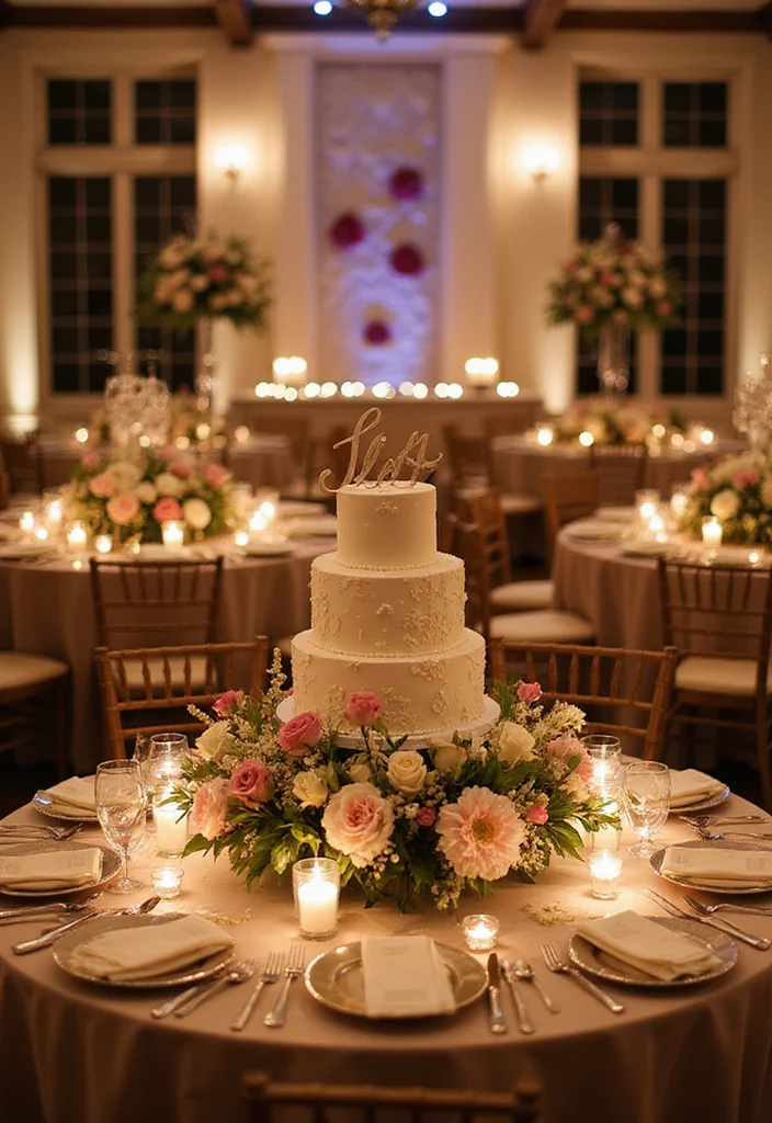 16 Elegant Modern Wedding Cakes That Will Inspire Your Big Day (You’ll Love #3!) - 16. Cake as a Centerpiece