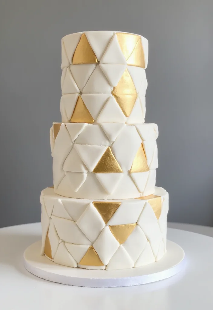 16 Elegant Modern Wedding Cakes That Will Inspire Your Big Day (You’ll Love #3!) - 2. Geometric Patterns