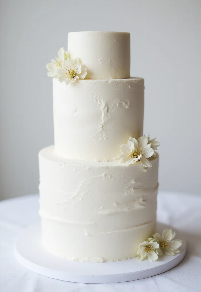 16 Elegant Modern Wedding Cakes That Will Inspire Your Big Day (You’ll Love #3!) - 6. Simple and Minimalist