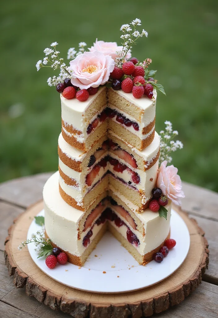 16 Elegant Modern Wedding Cakes That Will Inspire Your Big Day (You’ll Love #3!) - 8. Naked Cakes