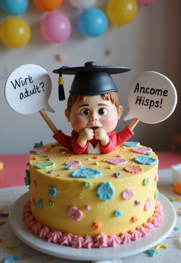 16 Funny Graduation Cakes That Will Make Everyone Laugh! - 3. The 'I Can't Adult Yet' Cake