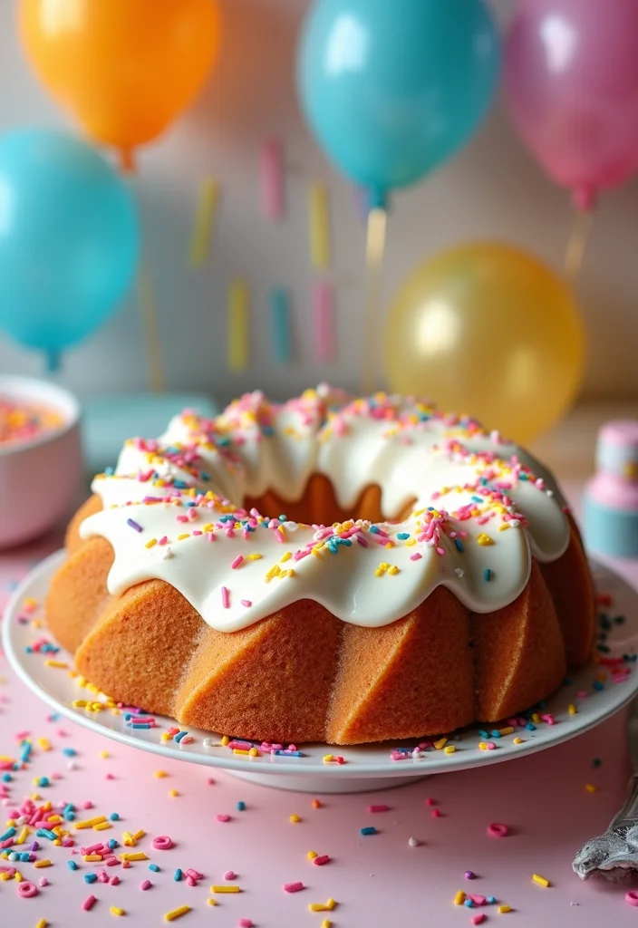 17 Crowd-Pleasing Bundt Cake Recipes That Will Wow Your Party Guests! - 14. Funfetti Bundt Cake