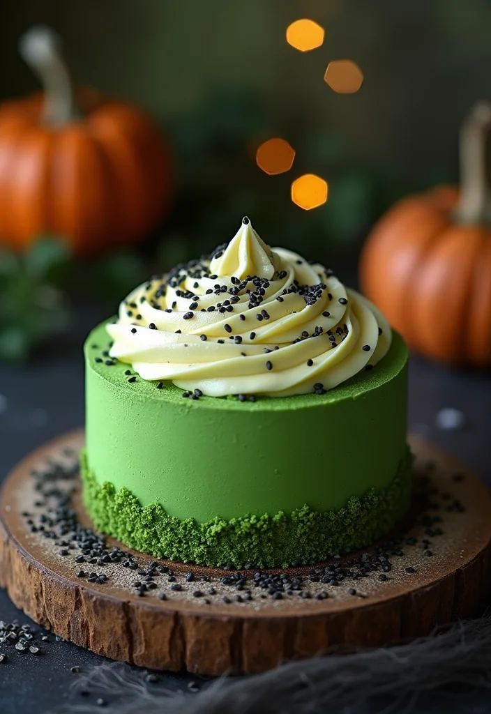 17 Spooky Flavors for Halloween Cake Decorating That Will Thrill Your Taste Buds! - 12. Ghoulish Green Matcha