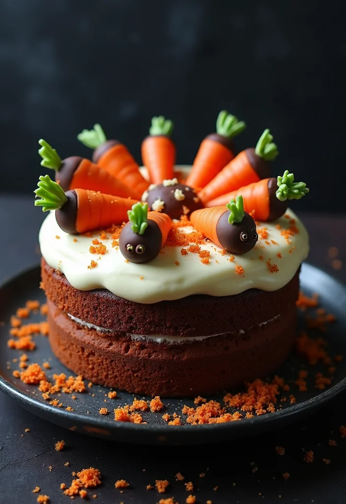17 Spooky Flavors for Halloween Cake Decorating That Will Thrill Your Taste Buds! - 14. Devilishly Dark Carrot