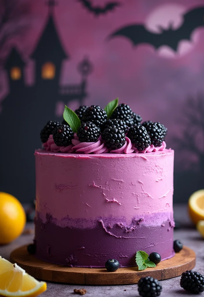 17 Spooky Flavors for Halloween Cake Decorating That Will Thrill Your Taste Buds! - 17. Bewitching Blackberry Lemon