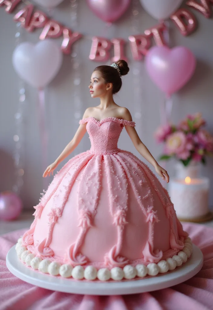 18 Enchanting Ballerina Birthday Cake Ideas That Will Inspire Your Next Party! - 14. Princess Ballerina Cake