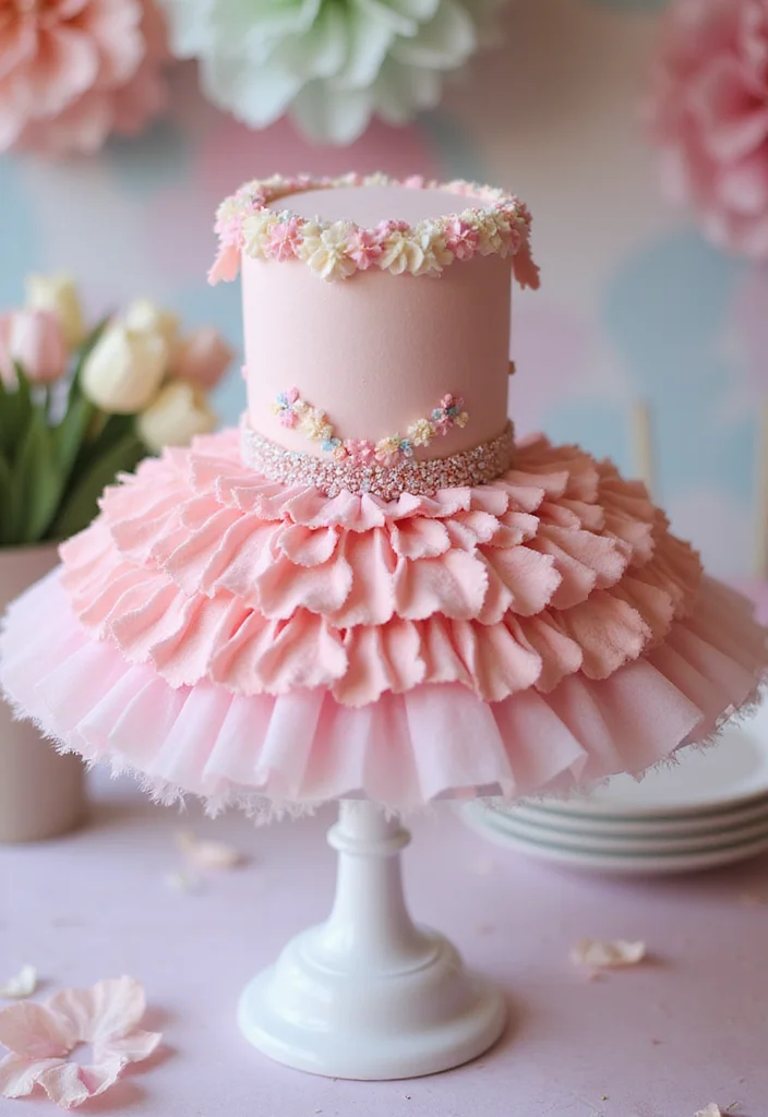 18 Enchanting Ballerina Birthday Cake Ideas That Will Inspire Your Next Party! - 2. Tutu-Inspired Cake
