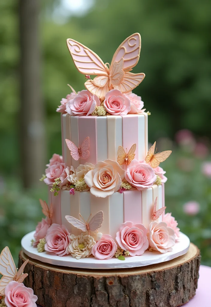 18 Stunning Gingham Cake Ideas for Your Dream Wedding (Wait Until You See #9!) - 14. Whimsical Gingham Fairy Cake