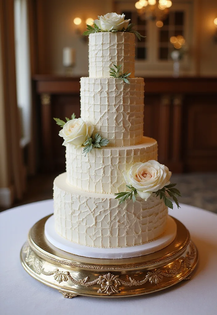 18 Stunning Gingham Cake Ideas for Your Dream Wedding (Wait Until You See #9!) - 15. Elegant Gingham Tiers