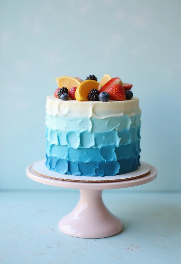 18 Stunning Gingham Cake Ideas for Your Dream Wedding (Wait Until You See #9!) - 4. Ombre Gingham Delight
