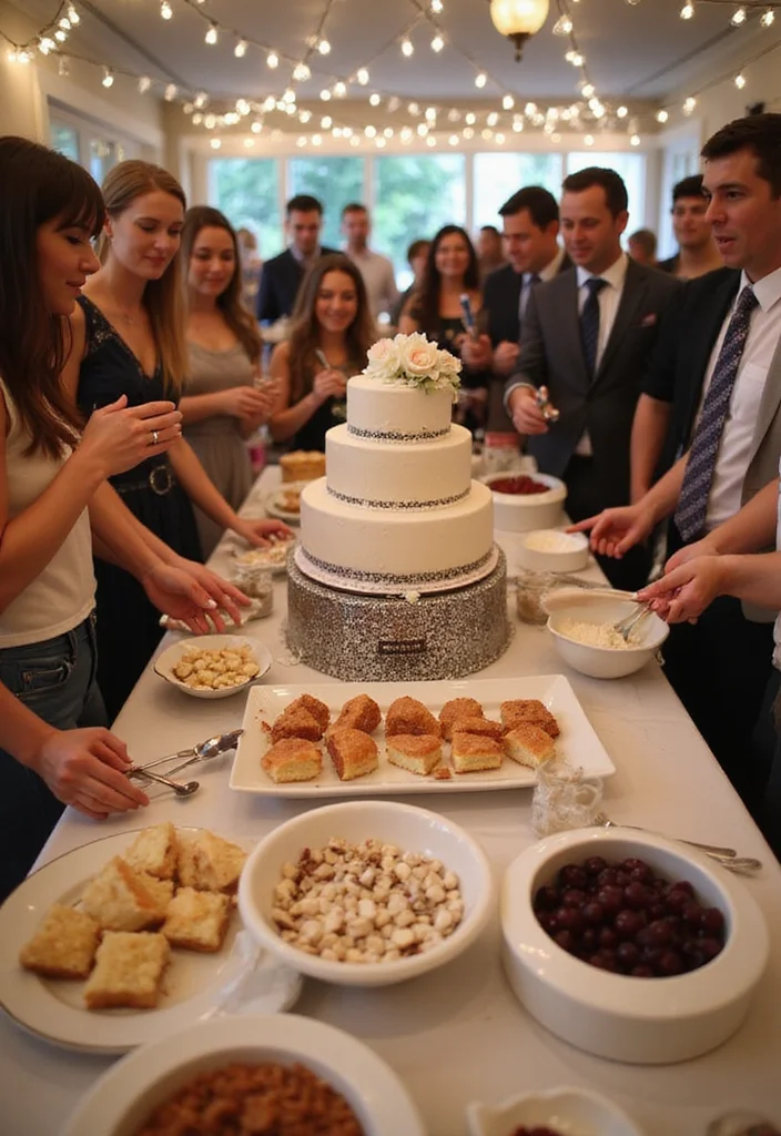 18 Stunning Gingham Cake Ideas for Your Dream Wedding (Wait Until You See #9!) - 9. Interactive Gingham Cake Bar