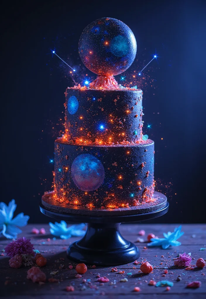 18 Themed 21st Birthday Cake Ideas That Will Make Your Celebration Unforgettable! - 10. Space Odyssey Cake
