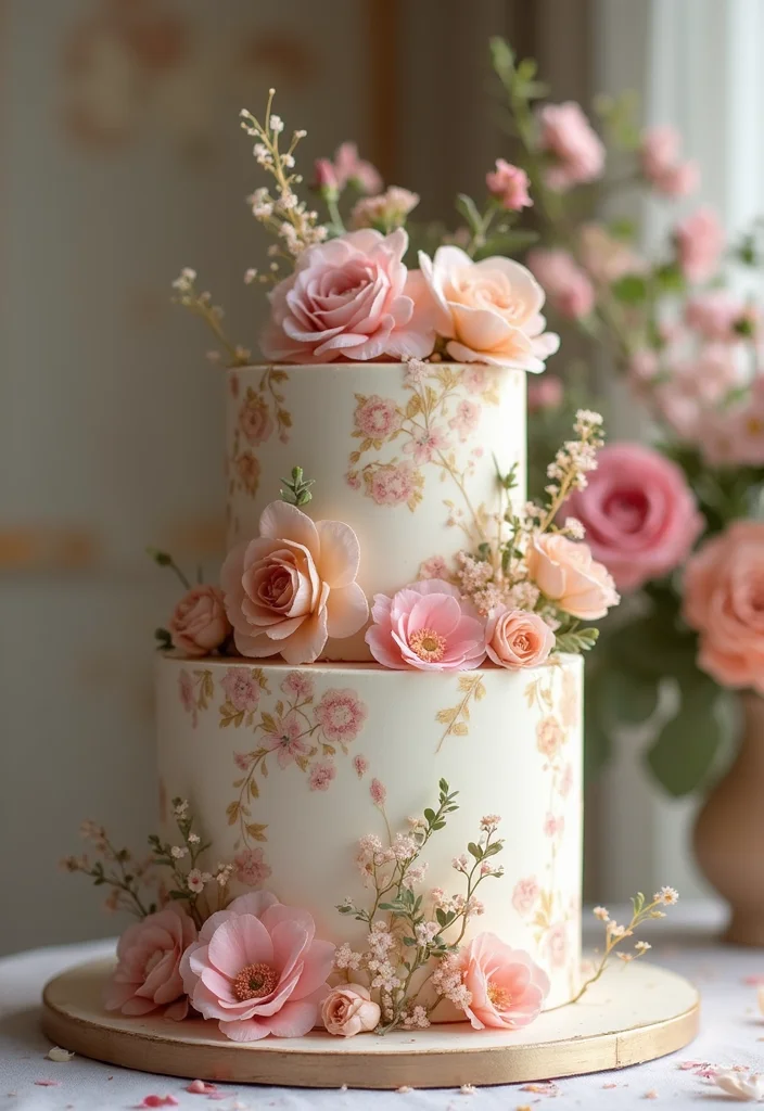 18 Themed 21st Birthday Cake Ideas That Will Make Your Celebration Unforgettable! - 13. Elegant Floral Cake