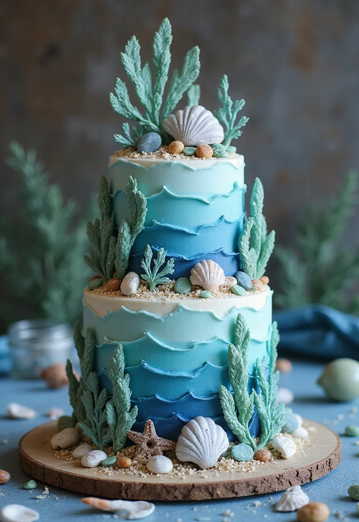 18 Themed 21st Birthday Cake Ideas That Will Make Your Celebration Unforgettable! - 18. Mystical Mermaid Cake