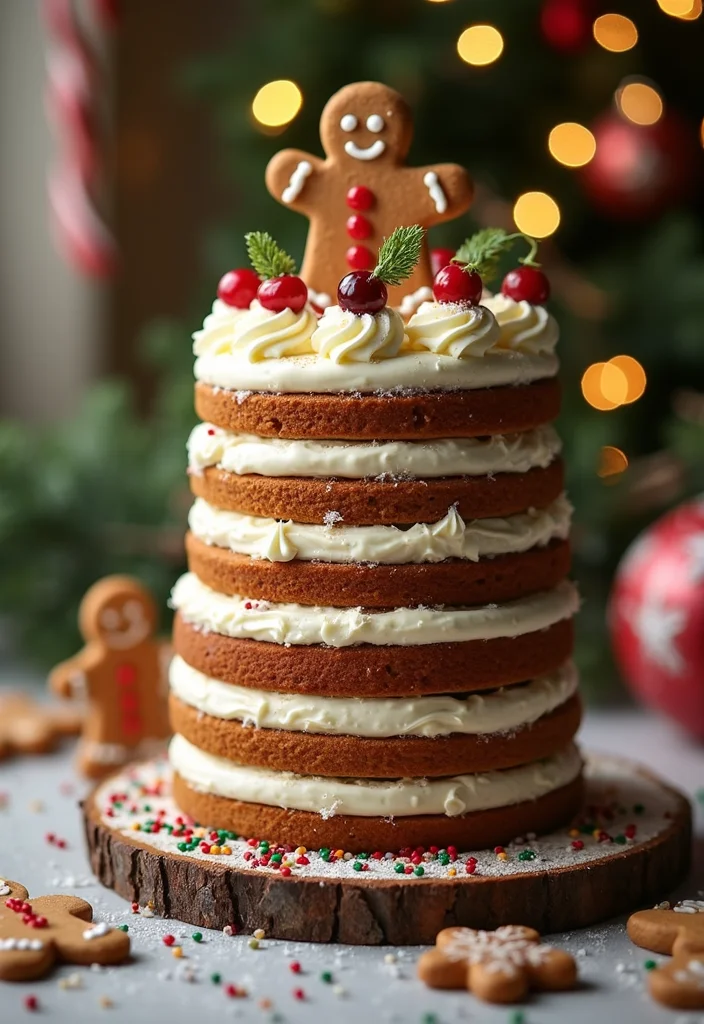 19 Tasty Christmas Birthday Cakes for a Festive Celebration! - 1. Gingerbread Layer Cake