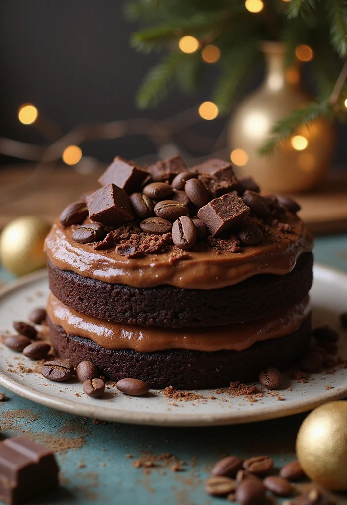19 Tasty Christmas Birthday Cakes for a Festive Celebration! - 16. Mocha Chocolate Cake