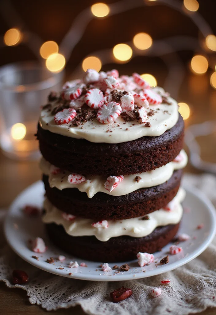 19 Tasty Christmas Birthday Cakes for a Festive Celebration! - 2. Peppermint Chocolate Cake