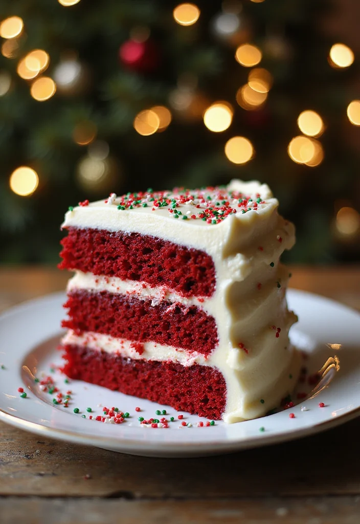 19 Tasty Christmas Birthday Cakes for a Festive Celebration! - 4. Red Velvet Cake with Cream Cheese Frosting