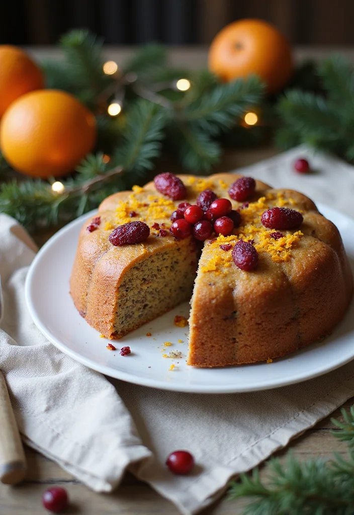 19 Tasty Christmas Birthday Cakes for a Festive Celebration! - 5. Cranberry Orange Poppy Seed Cake