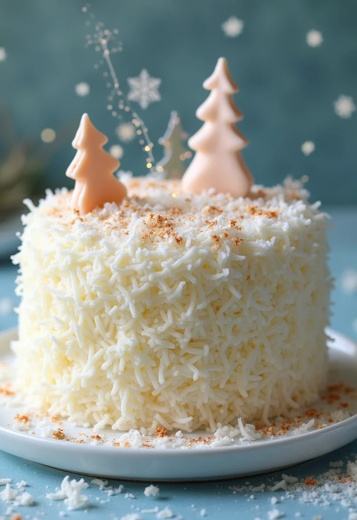 19 Tasty Christmas Birthday Cakes for a Festive Celebration! - 8. Snowy Coconut Cake