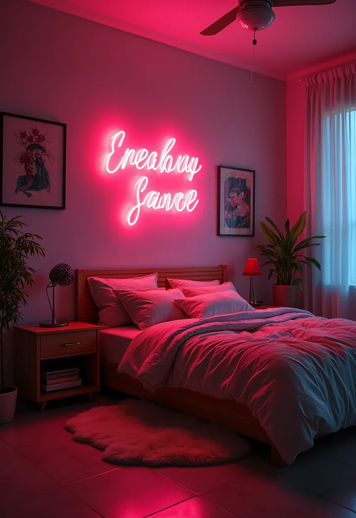 19 Unique Wall Decor Ideas That'll Make Your Home Insta-Worthy (Check Out #12!) - 14. Neon Signs