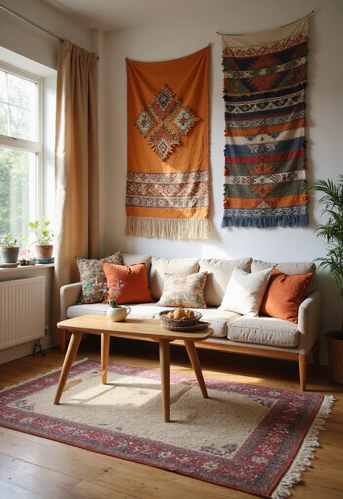 19 Unique Wall Decor Ideas That'll Make Your Home Insta-Worthy (Check Out #12!) - 15. Fabric Wall Hangings